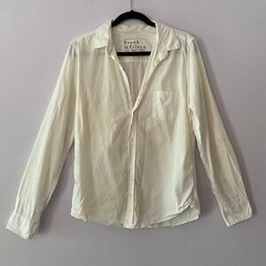 Frank & Eileen White Barry Long Sleeve Button Down Shirt Minimalist Women Large